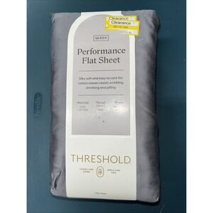 Queen 400 Thread Count‎ Performance Flat Sheet Dark Gray - Threshold: Cotton